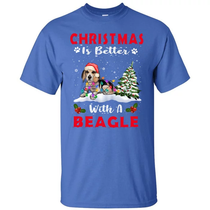 Christmas Is Better With A Beagle Dog Xmas Puppy Lover Cute Gift Tall T-Shirt