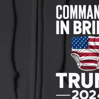 Commander In Briefs Trump 2024 Full Zip Hoodie