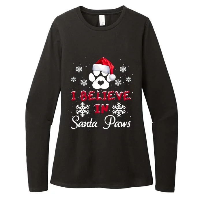 Christmas I Believe In Santa Paws Gift Womens CVC Long Sleeve Shirt