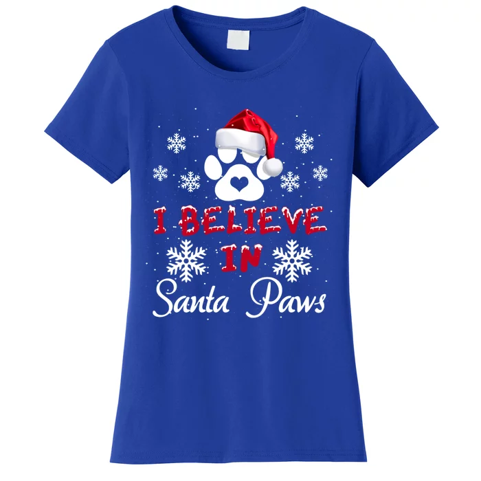 Christmas I Believe In Santa Paws Gift Women's T-Shirt