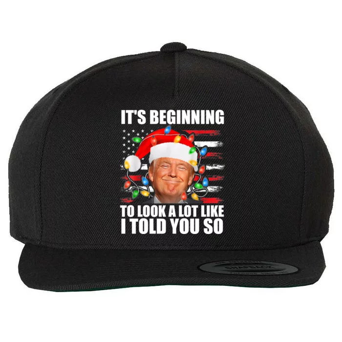 Christmas ItS Beginning To Look A Lot Like I Told You So Gift Wool Snapback Cap