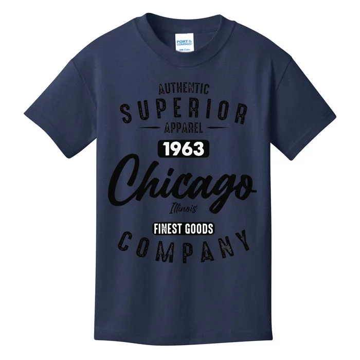 Chicago Illinois Born In 1963 Authentic Vintage Birthday Kids T-Shirt