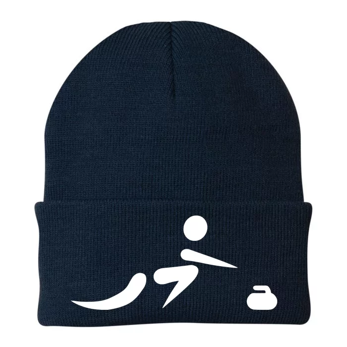 Curling Icon Knit Cap Winter Beanie