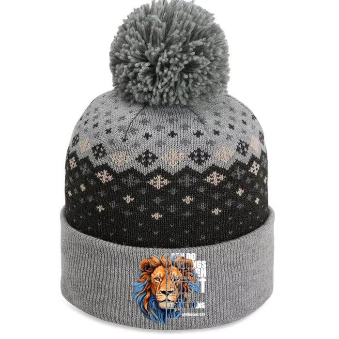 Christian I Can Do All Things Through Christ Lion Faith The Baniff Cuffed Pom Beanie