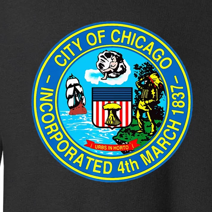 Chicago Illinois City Seal I Love Chicago Illinoisan Toddler Sweatshirt