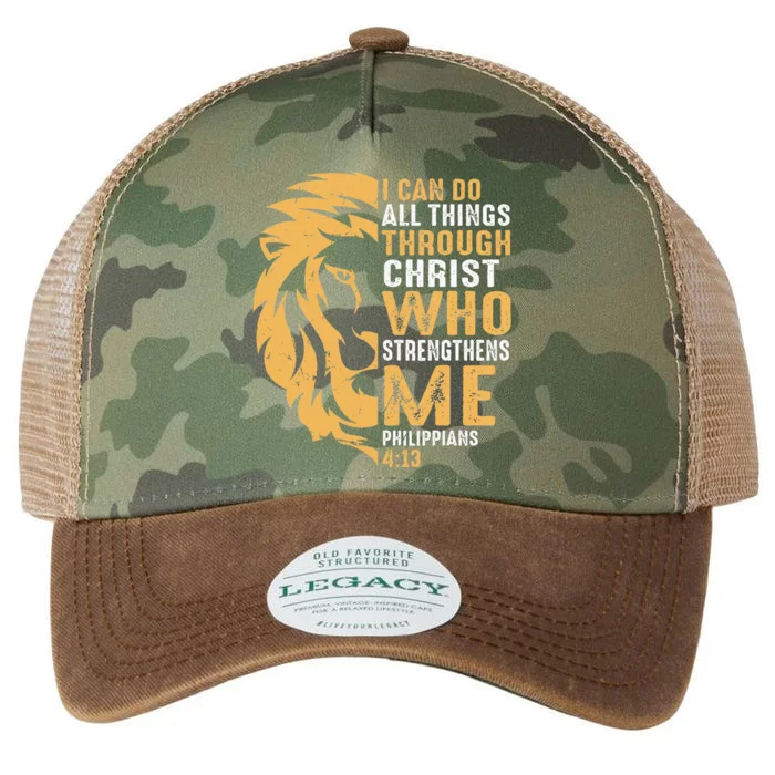 Christian I Can Do All Things Through Christ Lion Faith Legacy Tie Dye Trucker Hat