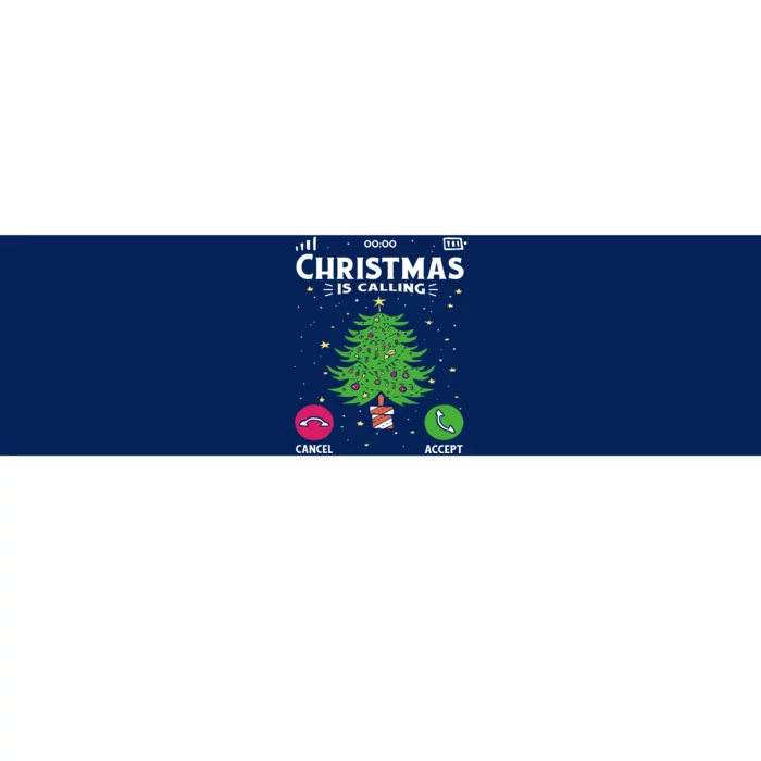 Christmas Is Calling Funny Bumper Sticker