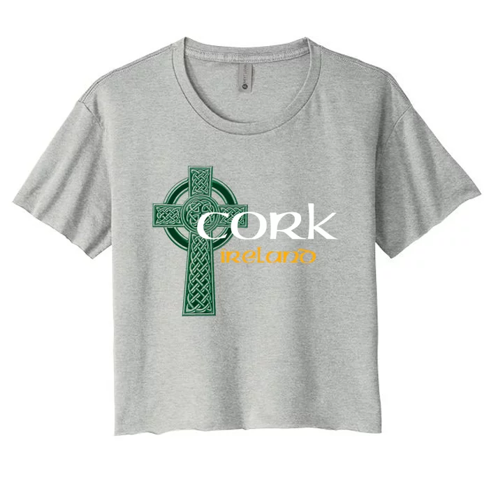 Cork Ireland County Celtic Gaelic Football And Hurling Gift Women's Crop Top Tee