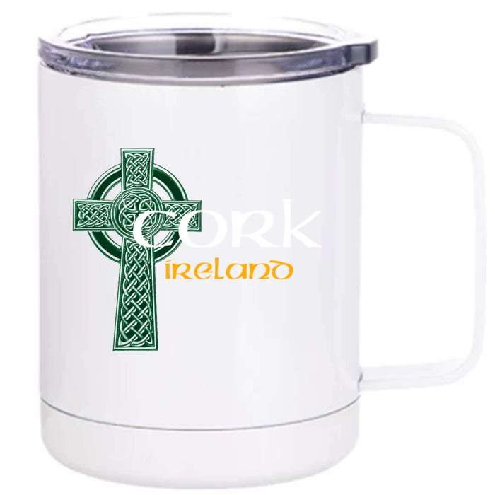 Cork Ireland County Celtic Gaelic Football And Hurling Gift Front & Back 12oz Stainless Steel Tumbler Cup