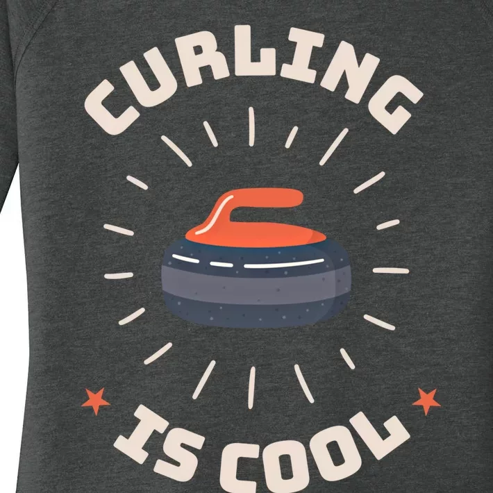 Curling Is Cool Game Teams Tournats Player Curling Cute Gift Women's Perfect Tri Tunic Long Sleeve Shirt