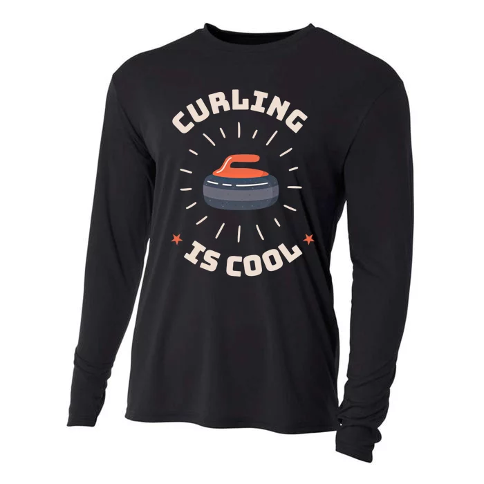 Curling Is Cool Game Teams Tournats Player Curling Cute Gift Cooling Performance Long Sleeve Crew