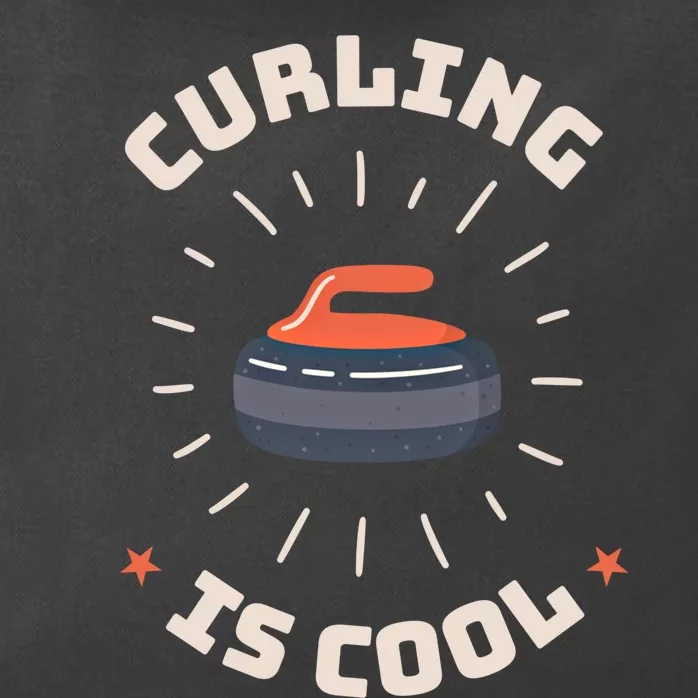 Curling Is Cool Game Teams Tournats Player Curling Cute Gift Zip Tote Bag