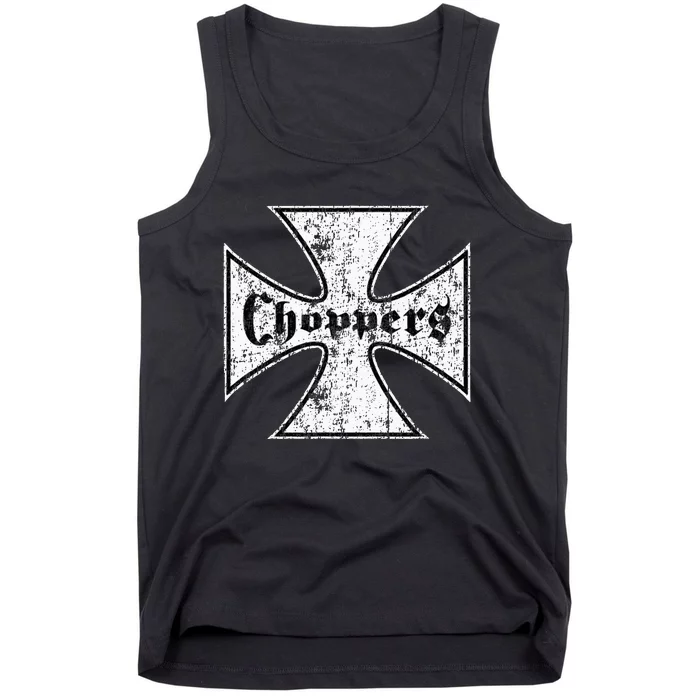 Choppers Iron Cross Cool Vintage Biker Tank Top