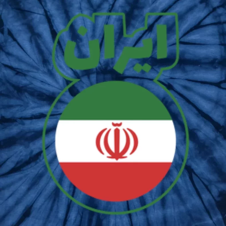 Cool Iran Country Flag Arabic Word Tie-Dye T-Shirt