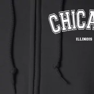 Chicago Illinois Full Zip Hoodie