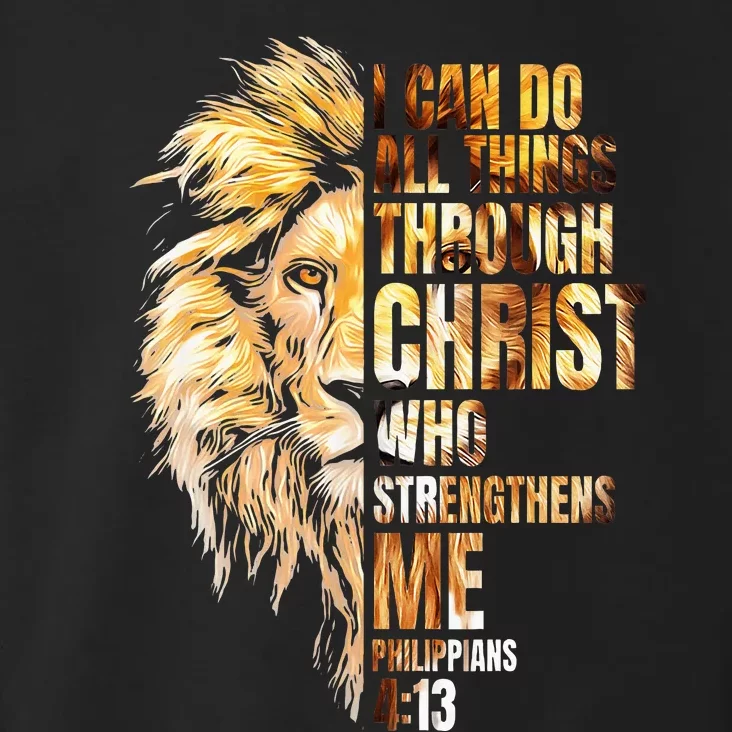 Christian I Can Do All Things Through Christ Lion Faith Toddler Hoodie