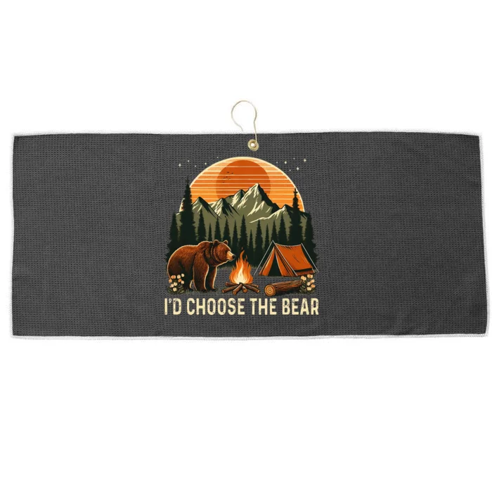 Camping ID Choose The Bear Large Microfiber Waffle Golf Towel