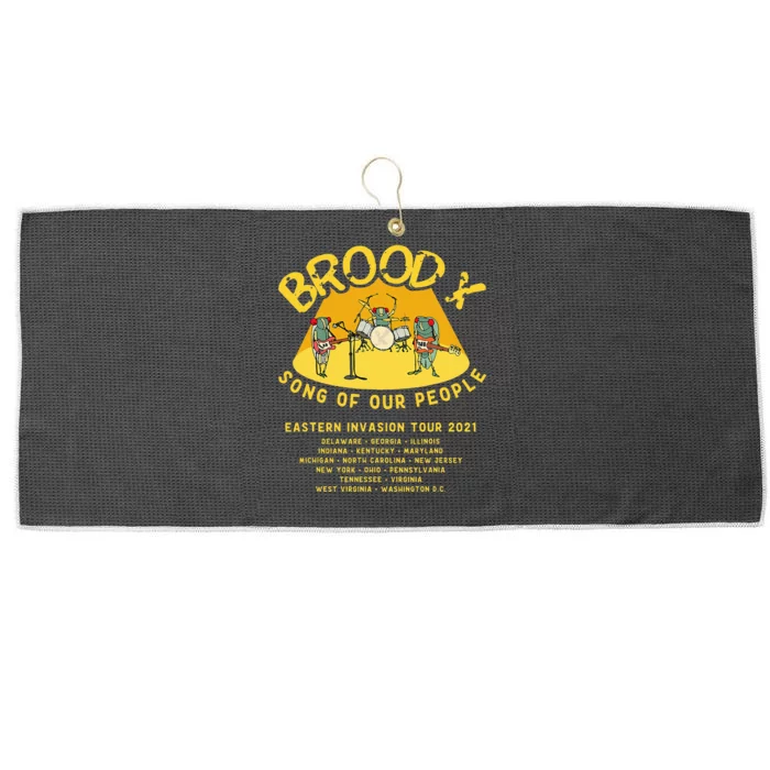 Cicada Invasion Cicada Brood X Cicada Song Large Microfiber Waffle Golf Towel