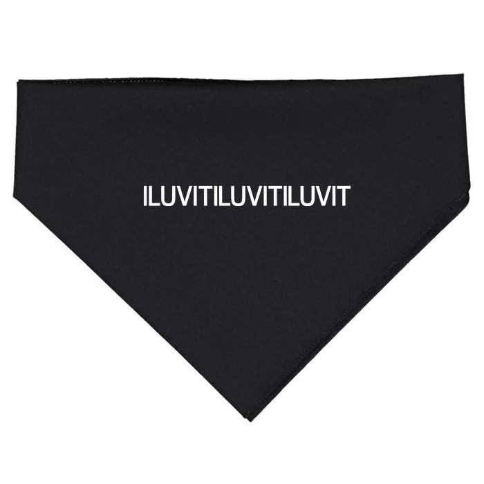 CXoxo Iluvitiluvitiluvit USA-Made Doggie Bandana