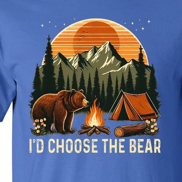 Camping ID Choose The Bear Tall T-Shirt