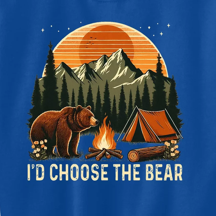 Camping ID Choose The Bear Kids Sweatshirt