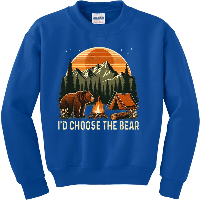 Camping ID Choose The Bear Kids Sweatshirt