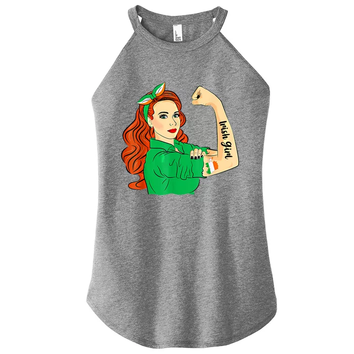 Costume Ireland Culture Unbreakable Shamrock Irish Flag Gift Women’s Perfect Tri Rocker Tank