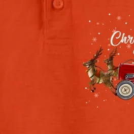 Christmas Is Coming Funny Farmer Santa Claus Tractor Funny Gift Dry Zone Grid Performance Polo