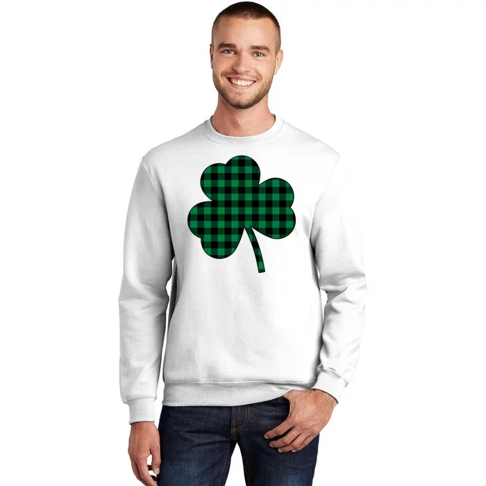 Checkered Irish Clover Leaf Sweatshirt