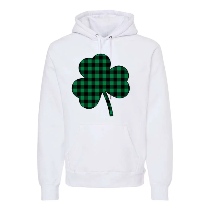 Checkered Irish Clover Leaf Premium Hoodie