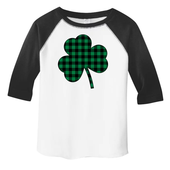 Checkered Irish Clover Leaf Toddler Fine Jersey T-Shirt