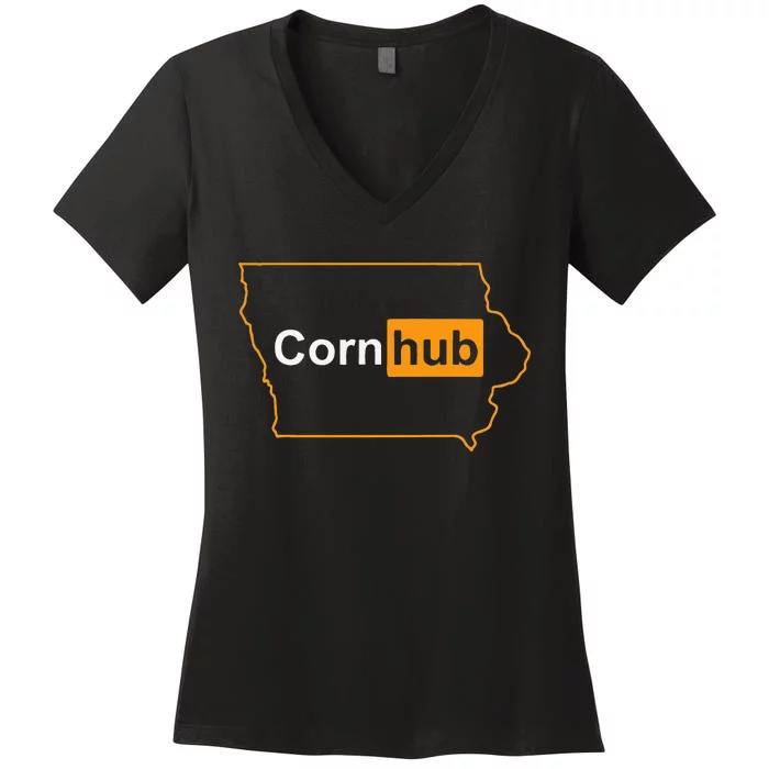 Cornhub Iowa Women's V-Neck T-Shirt