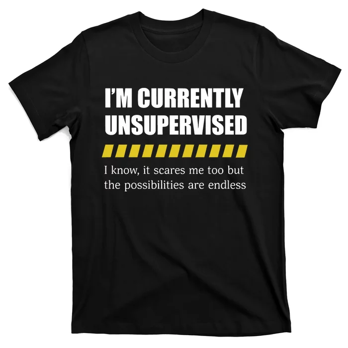 Colesweet IM Currently Unsupervised I Know It Scares Me Too But The Possibiliti T-Shirt