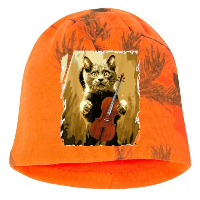 Cello Ioloncello Cellist Gift Funny Musical Cat Kati - Camo Knit Beanie