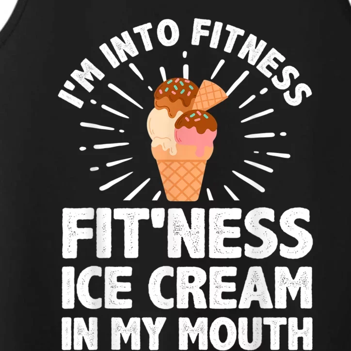 Cool Ice Cream For Men Women Ice Cream Cone Lover Dessert Performance Tank