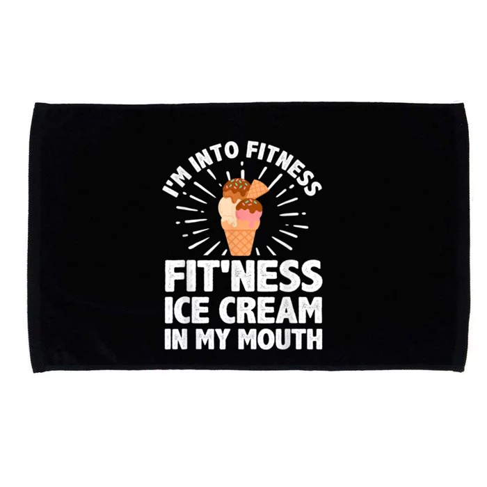 Cool Ice Cream For Men Women Ice Cream Cone Lover Dessert Microfiber Hand Towel