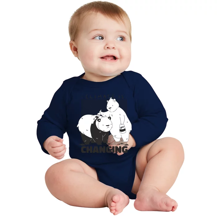 Climate Is Changing Polar Bear Baby Long Sleeve Bodysuit