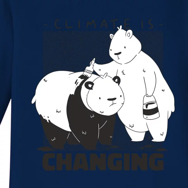 Climate Is Changing Polar Bear Baby Long Sleeve Bodysuit