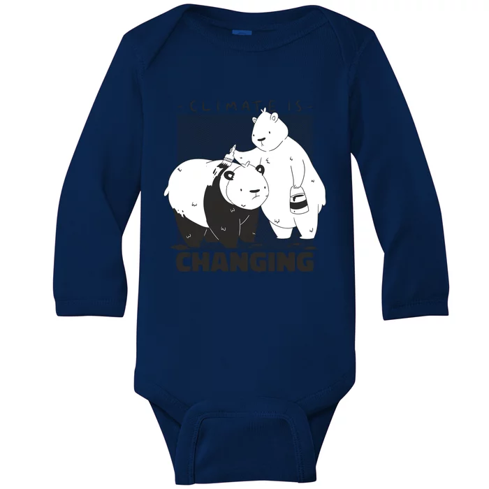 Climate Is Changing Polar Bear Baby Long Sleeve Bodysuit