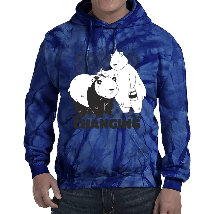 Climate Is Changing Polar Bear Tie Dye Hoodie