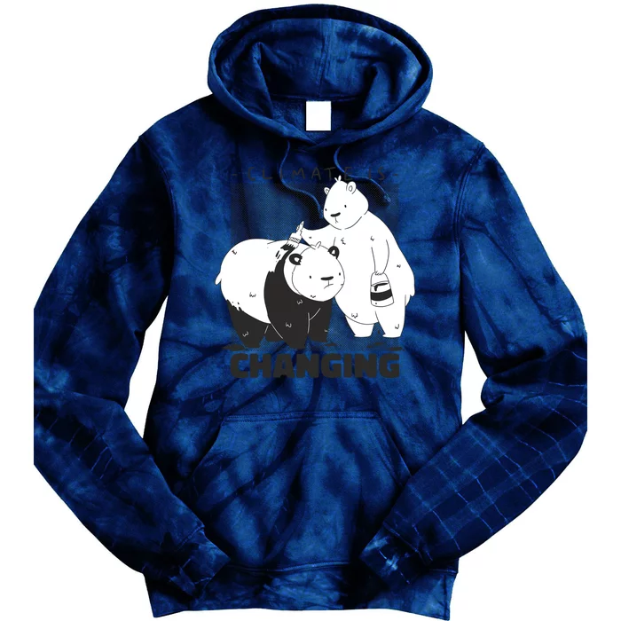 Climate Is Changing Polar Bear Tie Dye Hoodie