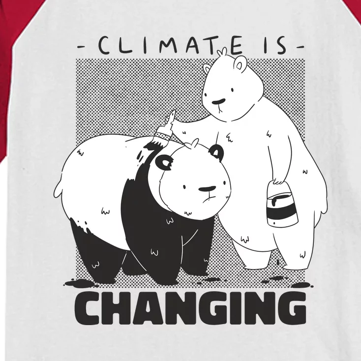 Climate Is Changing Polar Bear Kids Colorblock Raglan Jersey