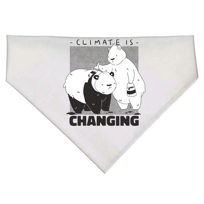 Climate Is Changing Polar Bear USA-Made Doggie Bandana