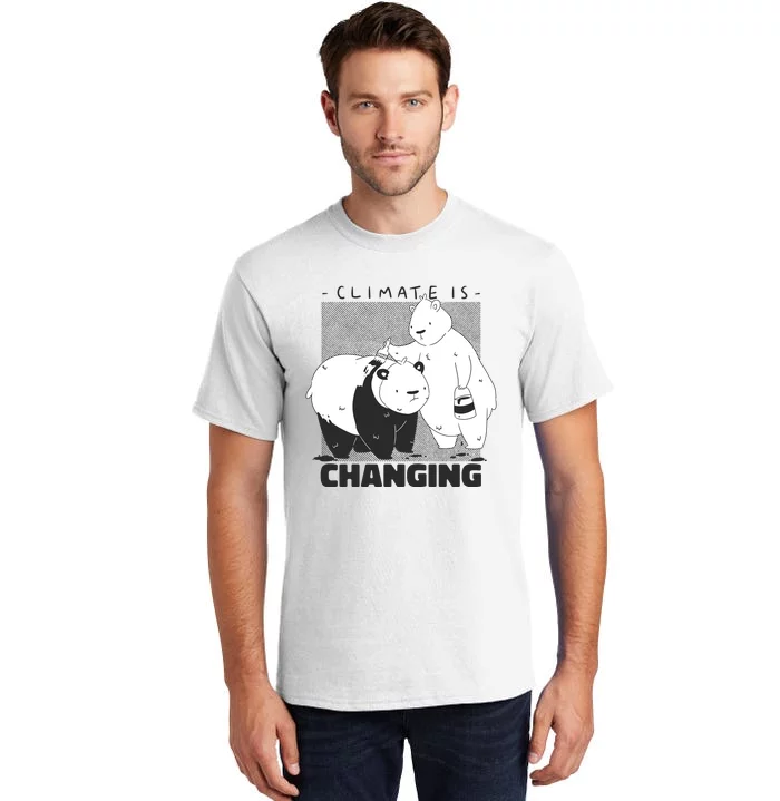 Climate Is Changing Polar Bear Tall T-Shirt