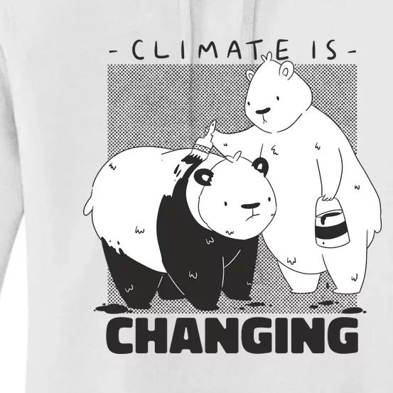 Climate Is Changing Polar Bear Women's Pullover Hoodie