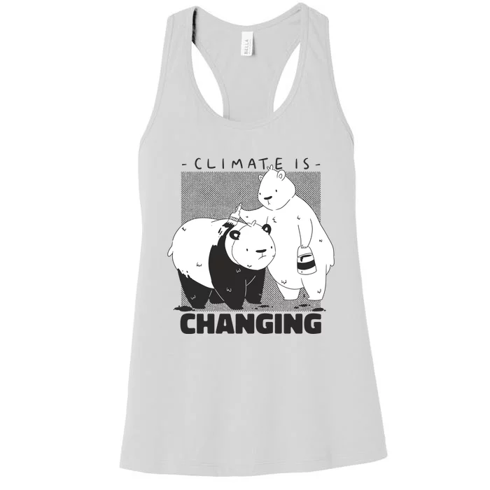 Climate Is Changing Polar Bear Women's Racerback Tank