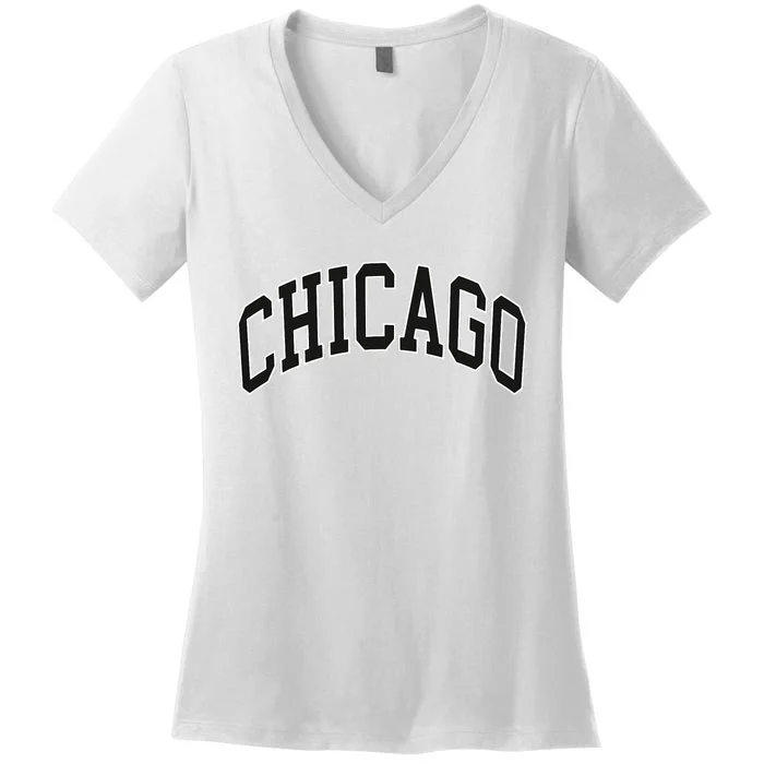 Chicago Illinois Women's V-Neck T-Shirt