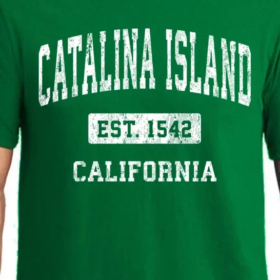 Catalina Island California Ca Vintage Athletic Sports Pajama Set