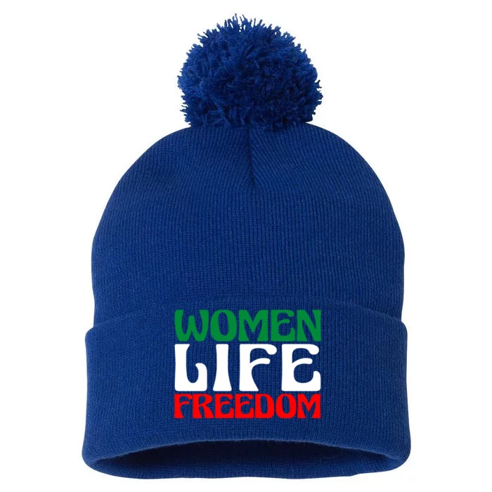 Cute Iranian Cute Gift Life Freedom Gift Pom Pom 12in Knit Beanie