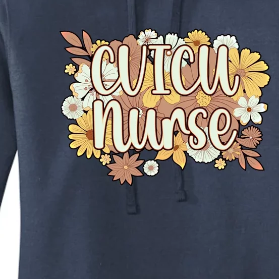 Cardiovascular Intensive Care Unit Flowers Cvicu Nurse Gift Women's Pullover Hoodie